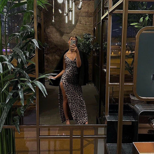 Marvella dress with cross golden chains