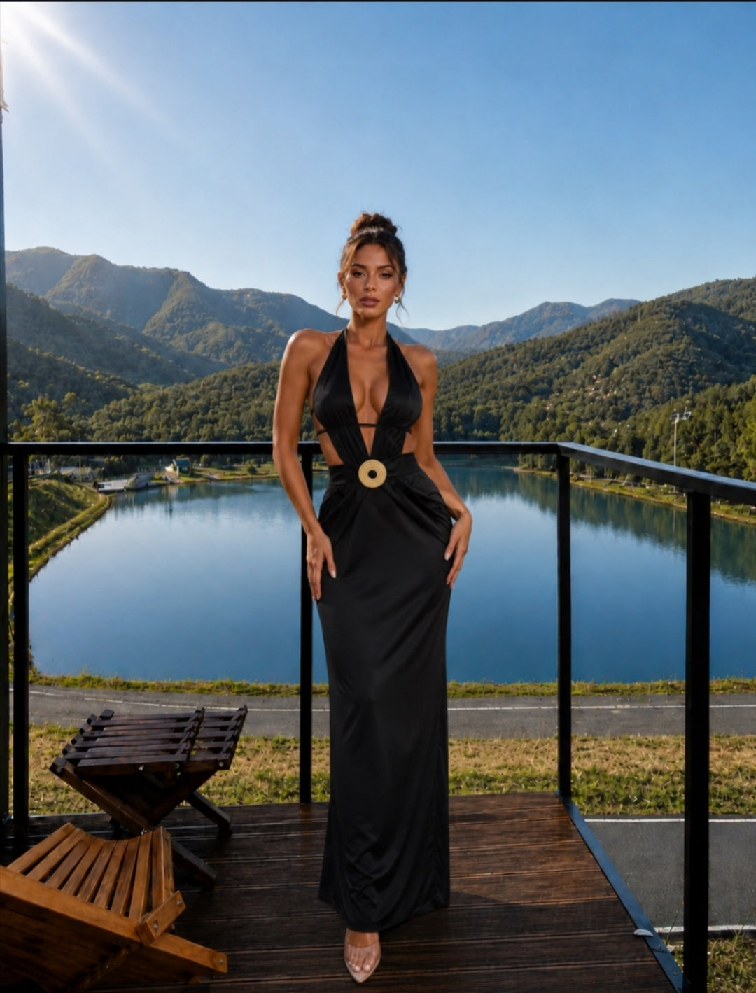 Vogue dress with Gold Hardware tie