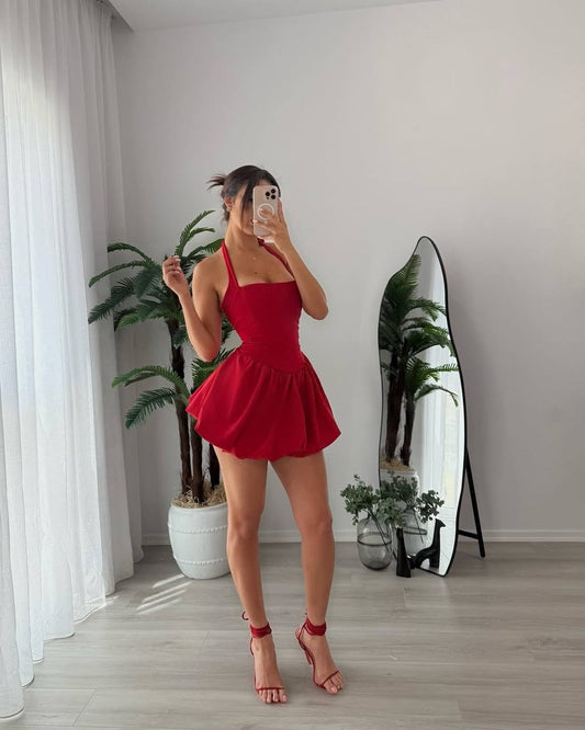 Flare Charm Short Dress