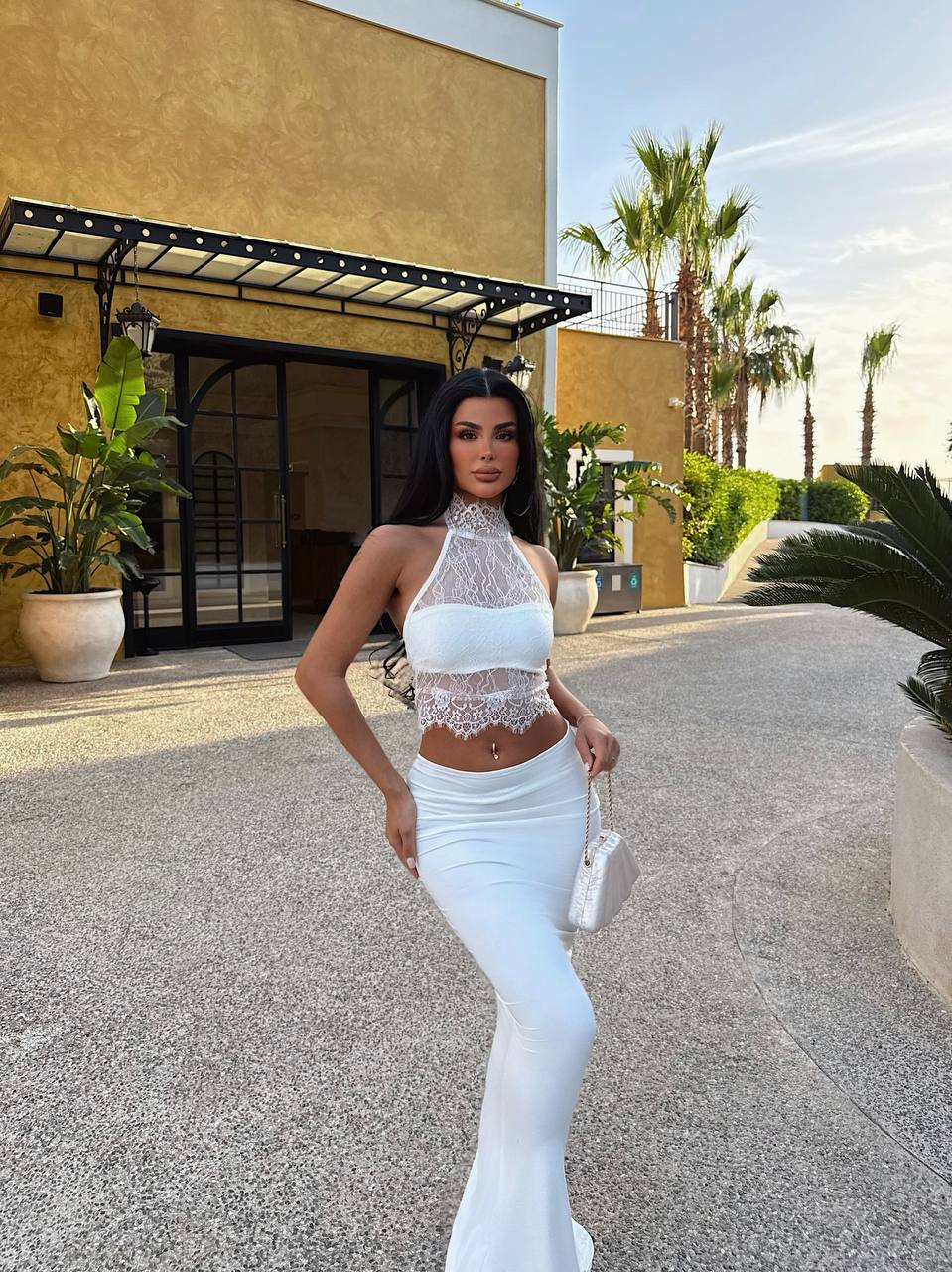 Lace Elegance Trio Set ( 2 tops + skirt )