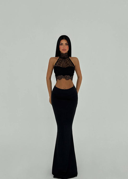 Lace Elegance Trio Set ( 2 tops + skirt )