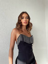 Pavé Bustier Mini Dress
