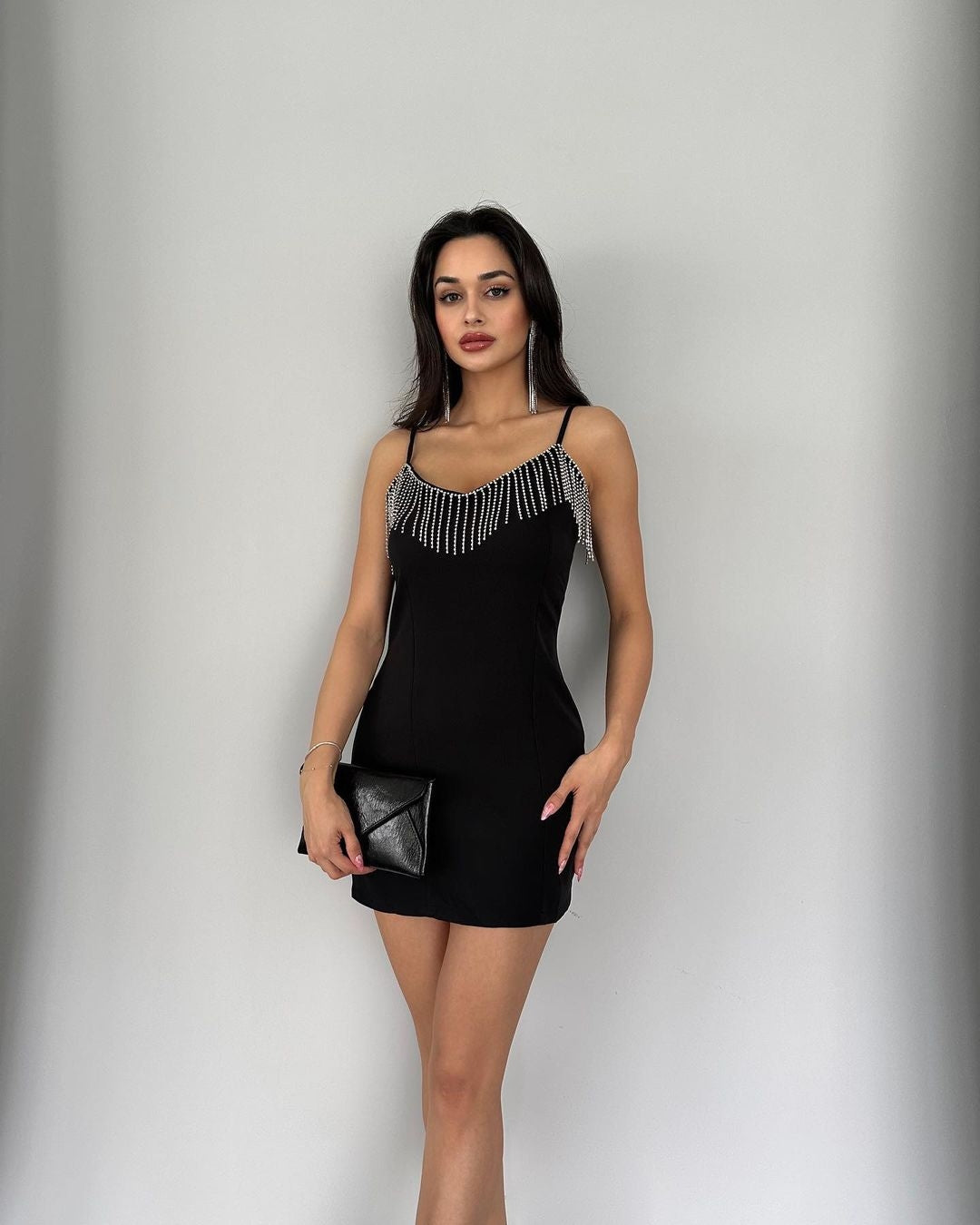 Pavé Bustier Mini Dress