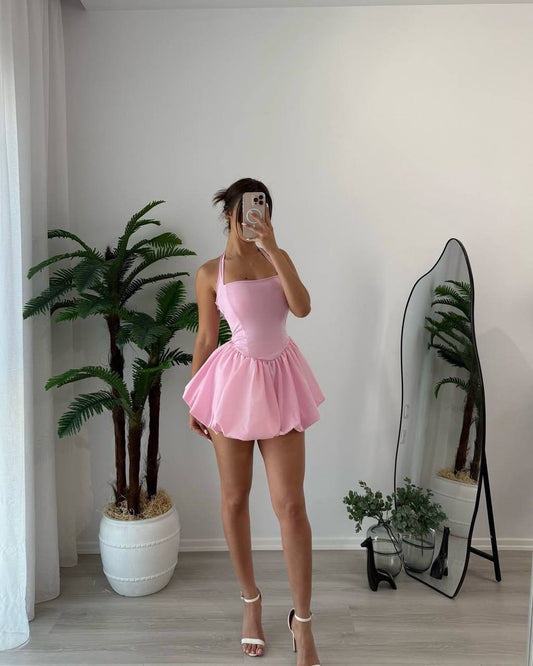 Flare Charm Short Dress