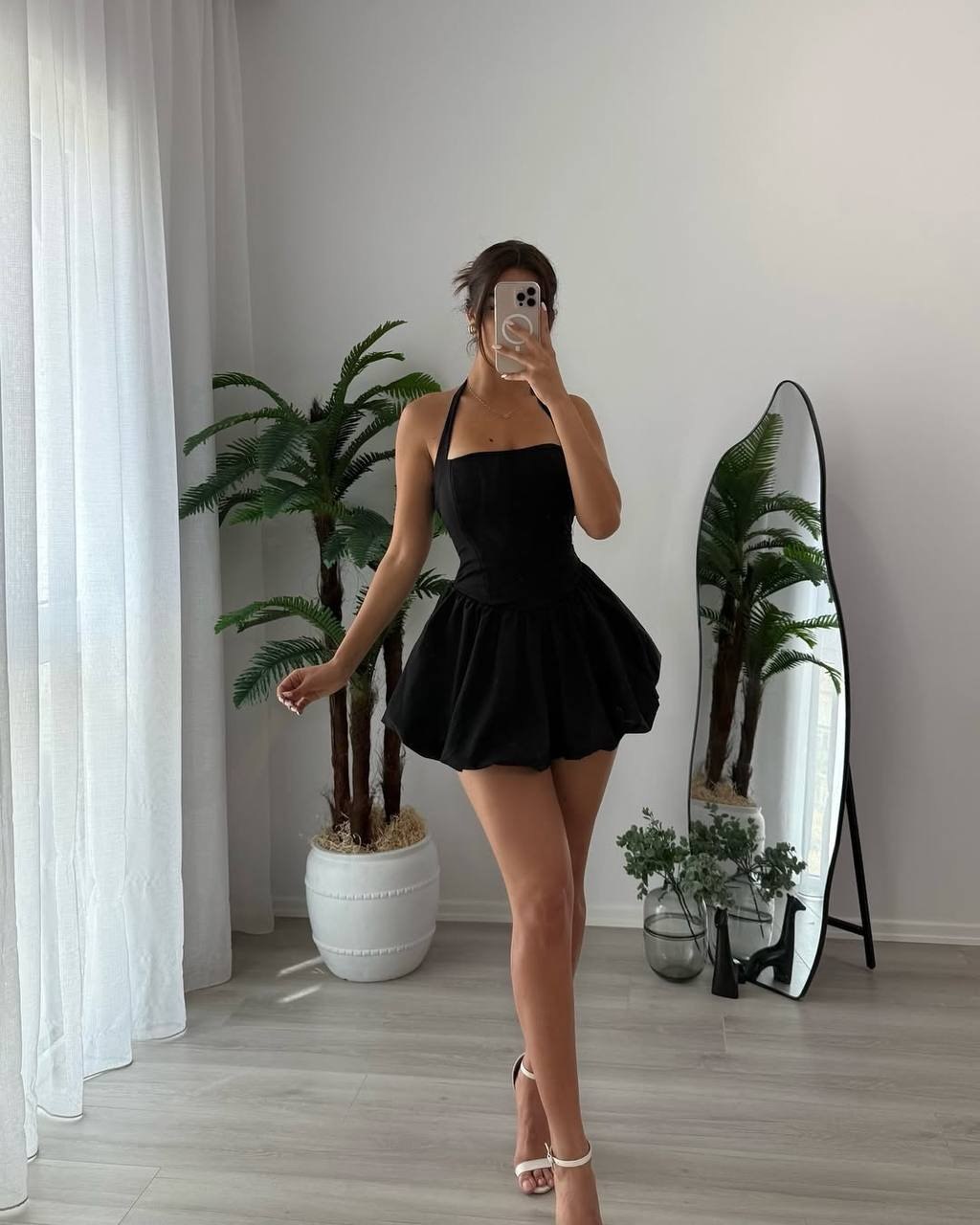 Flare Charm Short Dress