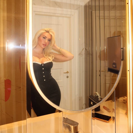 Celine Corset Mermaid Midi Dress – Lace Detail Edition