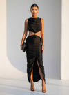 Seraphina Metallic Ring Cut-Out Maxi