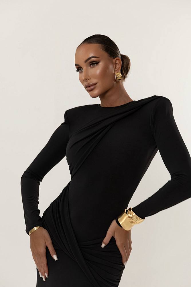 Valentina Backless Draped Maxi Dress