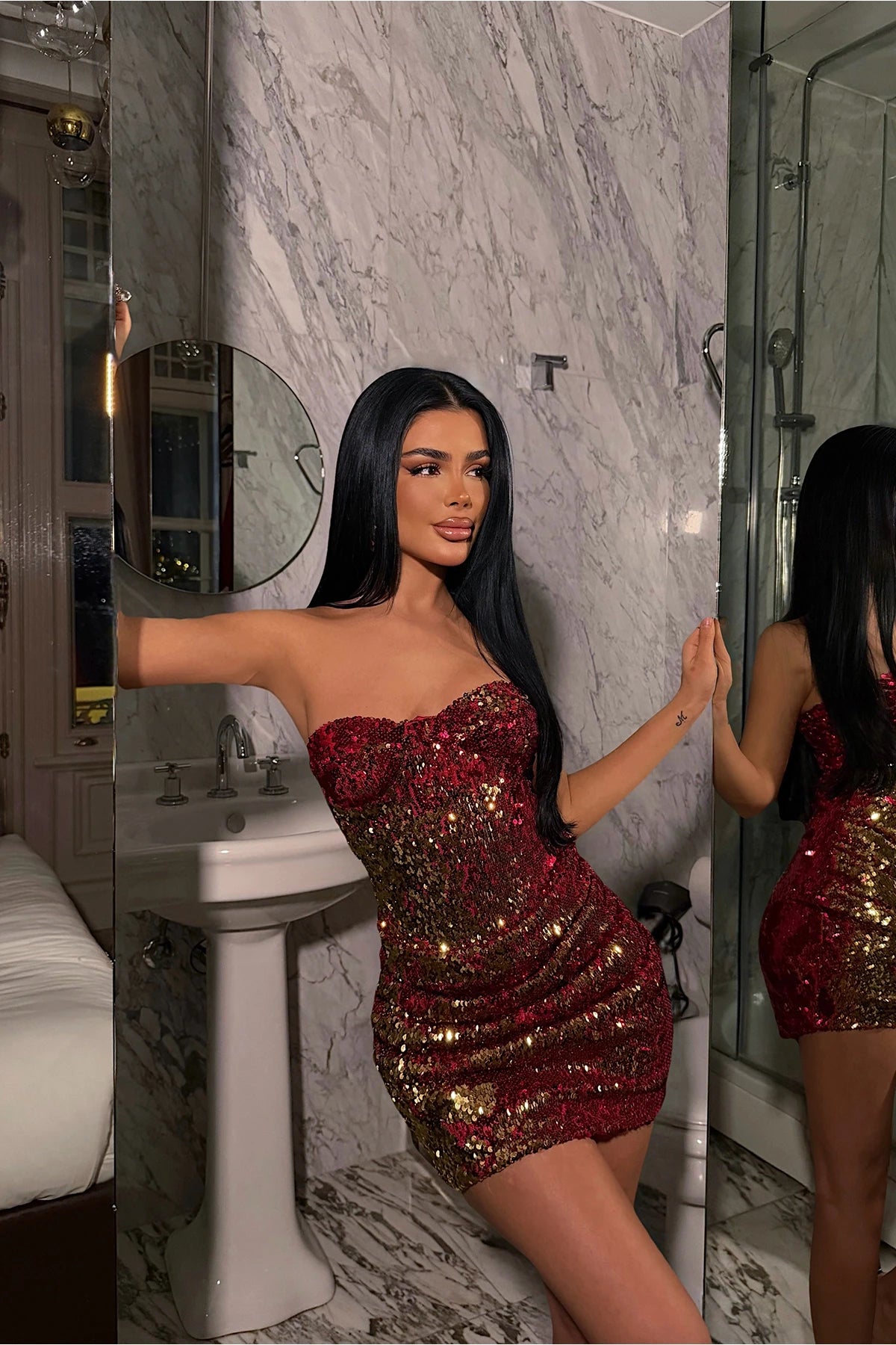 Seraphina Sequin Corset Mini Dress