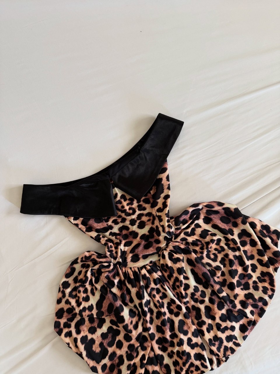 Julie Leopard Print Bubble Mini Dress